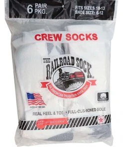 Railroad Men's Cotton Crew Socks