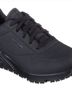 Skechers Women's Work Relaxed Fit Uno SR Shoe, Black
