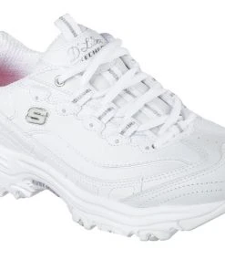 Skechers Women's D'lites - Fresh Start Shoes, White/Silver