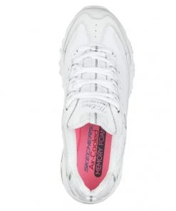 Skechers Women's D'lites - Fresh Start Shoes, White/Silver -Clothing & Footwear store 11931 2 1 1