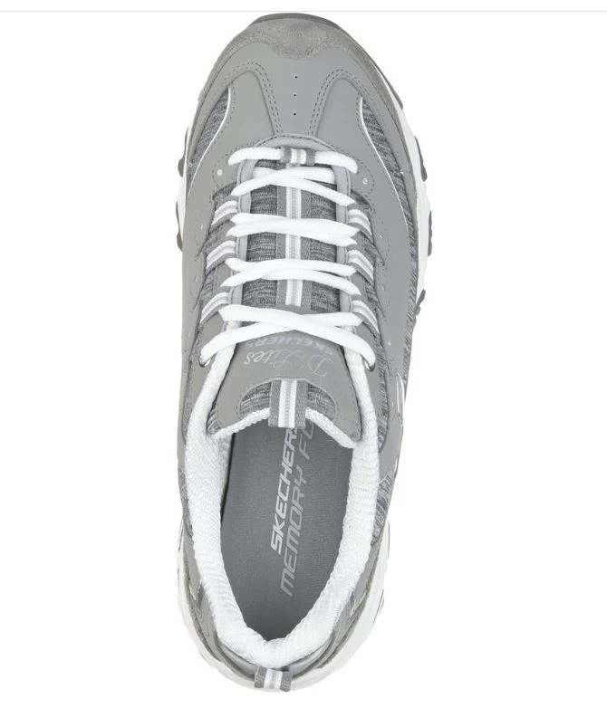Skechers Women's D'Lites - Me Time Shoes, Gray/White 5 Skechers Women's D'Lites - Me Time Shoes, Gray/White - Image 3