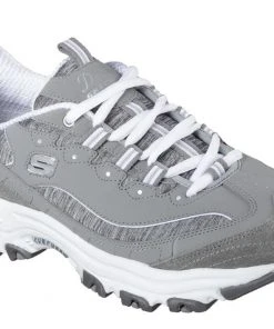 Skechers Women's D'Lites - Me Time Shoes, Gray/White