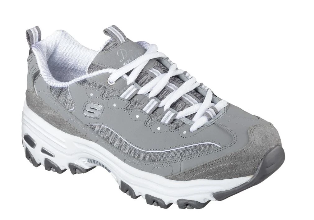 Skechers Women's D'Lites - Me Time Shoes, Gray/White 3 Skechers Women's D'Lites - Me Time Shoes, Gray/White