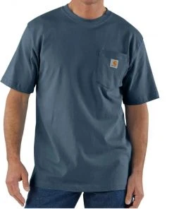 Carhartt Loose Fit Heavyweight Short-Sleeve Pocket T-Shirt Bluestone