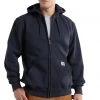 Carhartt Rain Defender Paxton Heavyweight Hooded Zip-Front Sweatshirt Navy