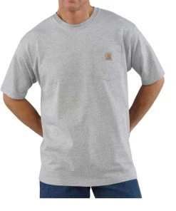 Carhartt Loose Fit Heavyweight Short-Sleeve Pocket T-Shirt Heather Gray