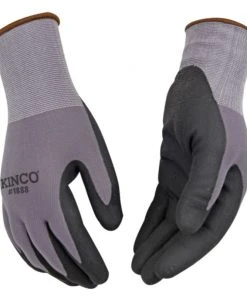 Kinco Large Nylon-Spandex Knit Shell & Micro-Foam Nitrile Palm Glove, 3-Pack