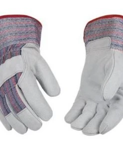 Kinco Large Economy Gray Suede Cowhide Palm Glove, 2-Pack