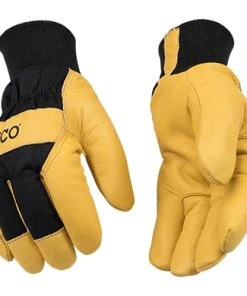 Kinco Lined Grain Deerskin Palm with Knit Wrist Glove