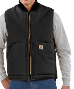Carhartt Duck Vest/ Arctic-Quilt Lined Black