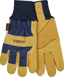 Kinco Lined Suede Pigskin Palm with Knit Wrist Glove