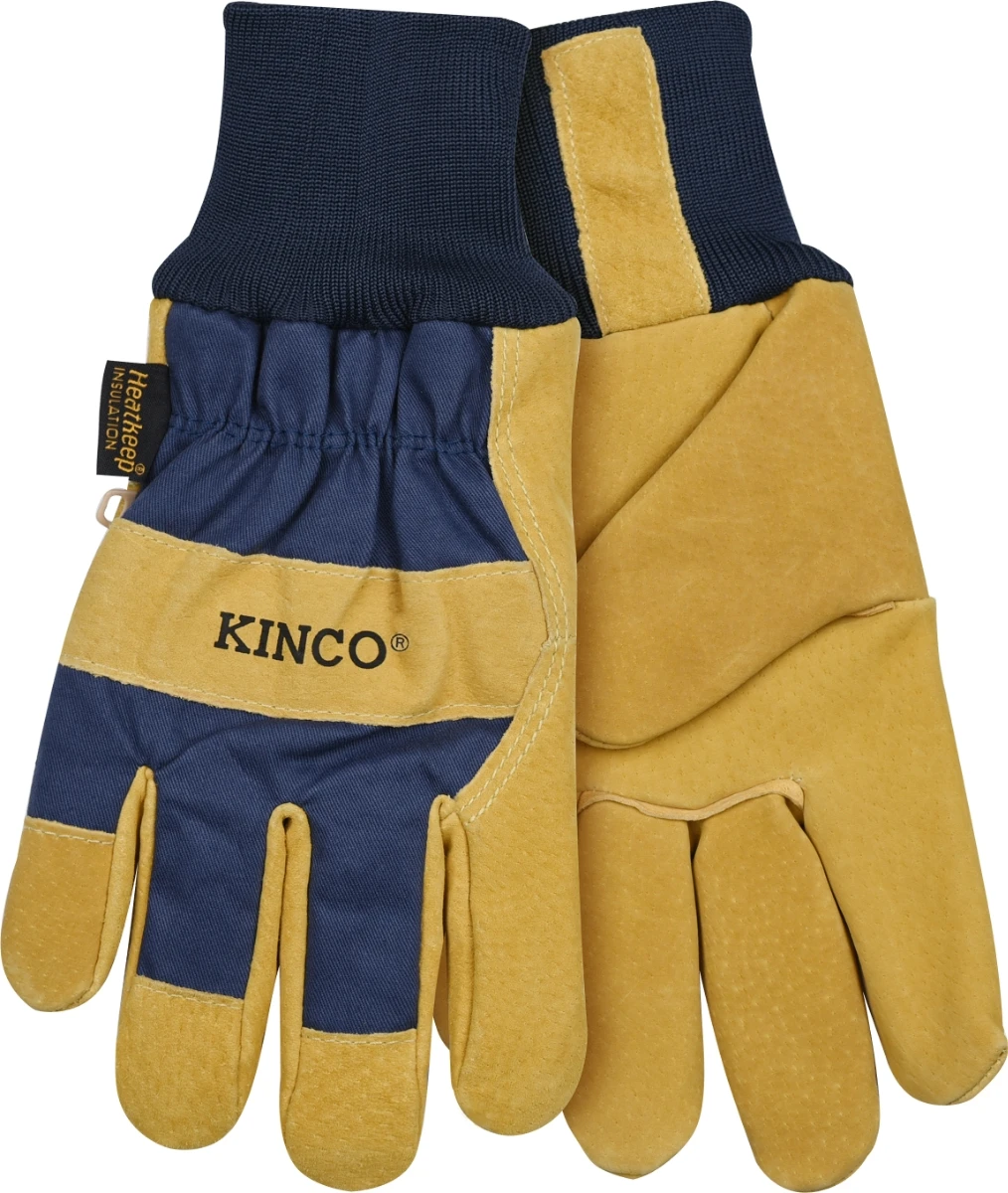 Kinco Lined Suede Pigskin Palm with Knit Wrist Glove 3 Kinco Lined Suede Pigskin Palm with Knit Wrist Glove