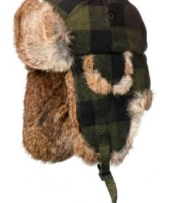 Crown Cap Buffalo Check Aviator with Rabbit Trim -Clothing & Footwear store 20190265 1 1