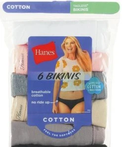 Hanes Cool Comfort® Women's Cotton Bikini Panties - 6 Pack