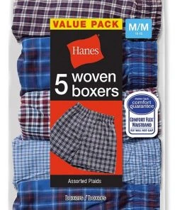 Hanes Boys Red Label Tartan Boxer
