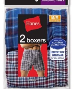 Hanes Men's Tartan Boxers with Comfort Flex® Waistband - 2 Pack