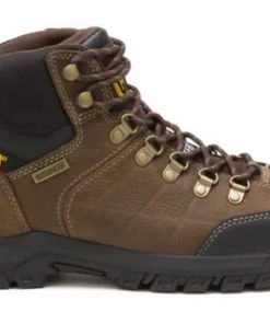 CAT Men's Threshold Waterproof Steel Toe Work Boot, Real Brown