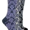 Carolina Hosiery Wise Blend Damask Crew Socks, Stone -Clothing & Footwear store 35610027