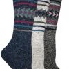 Carolina Hosiery Wise Blend Ladies Aztec Pattern Crew Boot Socks -Clothing & Footwear store 35610645 2