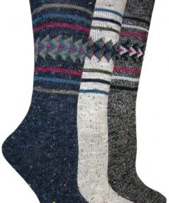 Carolina Hosiery Wise Blend Ladies Aztec Pattern Crew Boot Socks