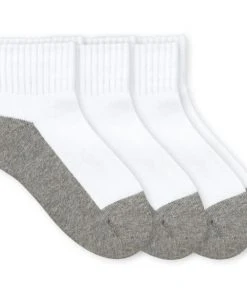 Jefferies Kid's Grey Quarter Sock, 3-Pack -Clothing & Footwear store 35610676 1