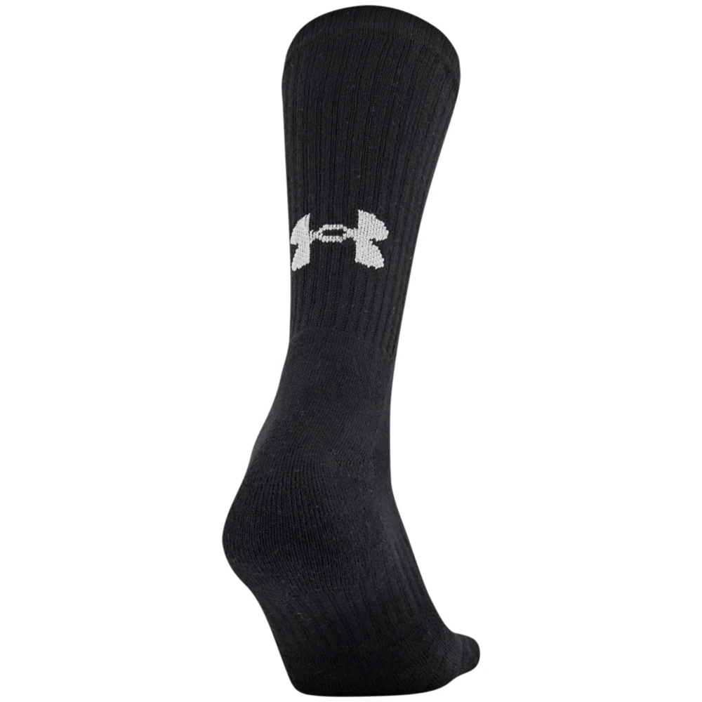 Under Armour Men's Large Black Crew Training Socks, 6-Pack 4 Under Armour Men's Large Black Crew Training Socks, 6-Pack - Image 2