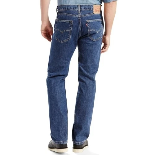Levis Men's 505 Regular Fit Jeans, Medium Stonewash 4 Levis Men's 505 Regular Fit Jeans, Medium Stonewash - Image 2
