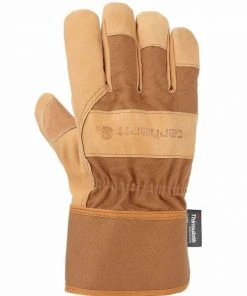 Carhartt A513BRN Insulated Grain Leather Safety Cuff Work Glove-X-Large