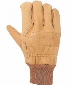 Carhartt A672BRN Insulated Gunn Cut Knit Cuff Work Glove-X-Large