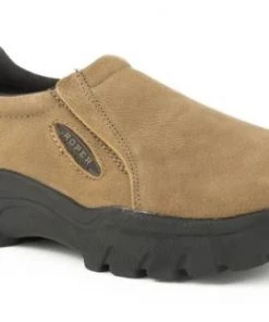 Roper Men's Timeless Basic Tan/Brown Leather Performance Slip On