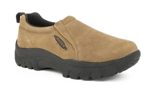 Roper Men's Timeless Basic Tan/Brown Leather Performance Slip On 3 Roper Men's Timeless Basic Tan/Brown Leather Performance Slip On