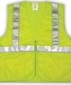 Tingley Mesh Hi Vis Zipper Lime Vest