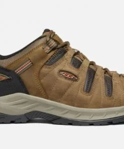 Keen Men's Flint II (Steel Toe), Shitake/Rust