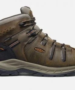 Keen Men's Flint II Waterproof Mid (Soft Toe), Black Olive/Brindle