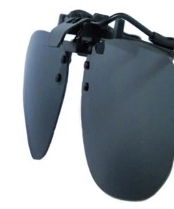 i-Gogs Adult Black Polarized Clip-On Sunglasses