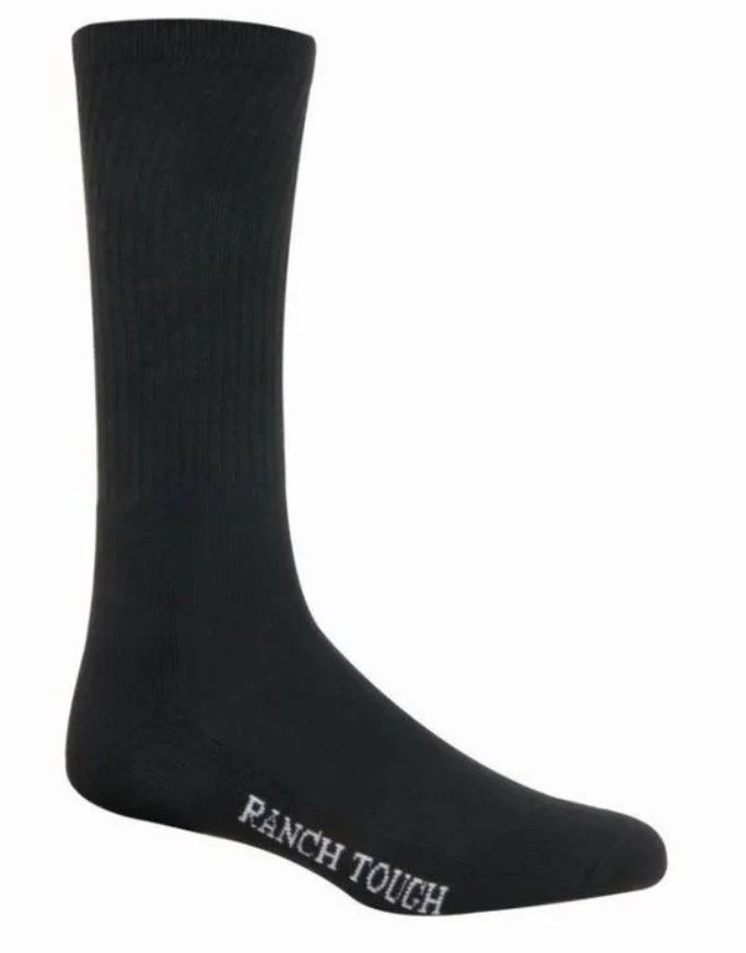 Noble Outfitters Ranch Tough® Black Crew Socks, 6 Pack 3 Noble Outfitters Ranch Tough® Black Crew Socks, 6 Pack