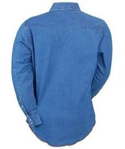 Wrangler Cowboy Cut Work Western Stonewash Denim Shirt