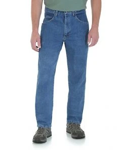 Wrangler Rugged Wear Relaxed Stretch Flex Denim Jean - Stonewashed