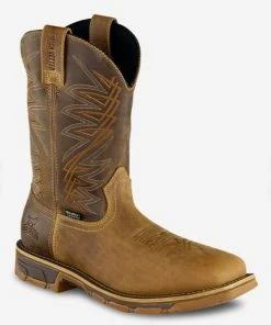 Irish Setter Marshall Men's 11 in. Waterproof Leather Safety Toe Pull-On Boot, Brown