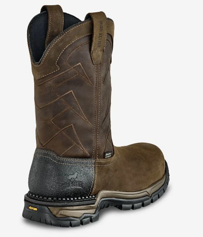Irish Setter Two Harbors Men's 11 in. Waterproof Leather Safety Toe Pull-On Boot, Brown 4 Irish Setter Two Harbors Men's 11 in. Waterproof Leather Safety Toe Pull-On Boot, Brown - Image 2