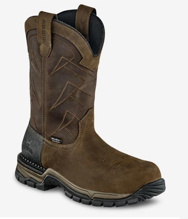Irish Setter Two Harbors Men's 11 in. Waterproof Leather Safety Toe Pull-On Boot, Brown 3 Irish Setter Two Harbors Men's 11 in. Waterproof Leather Safety Toe Pull-On Boot, Brown