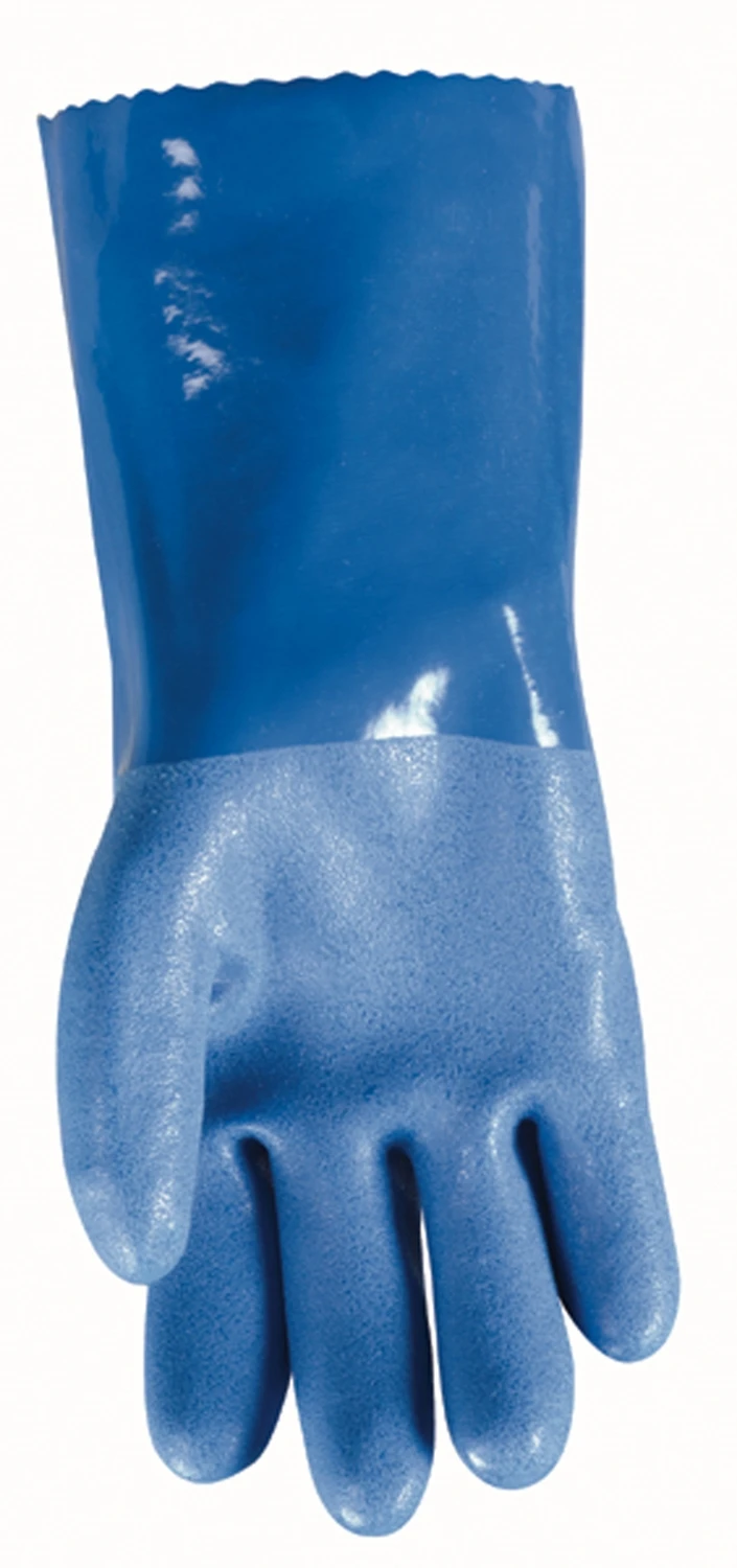 Wells Lamont Heavy Duty PVC Gloves, Large - Blue 4 Wells Lamont Heavy Duty PVC Gloves, Large - Blue - Image 2