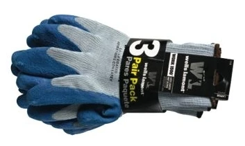 Wells Lamont Latex Palm Dip Glove, 3 Pack 3 Wells Lamont Latex Palm Dip Glove, 3 Pack