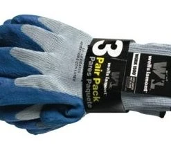 Wells Lamont Latex Palm Dip Glove, 3 Pack