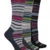Carolina Hosiery Wise Blend Ladies Angora Stripe Crew Socks, Black 2 Carolina Hosiery Wise Blend Ladies Angora Stripe Crew Socks, Black -Clothing & Footwear store 9634
