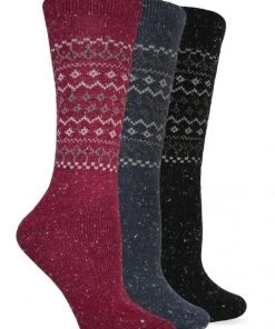 Carolina Hosiery Wise Blend Retro Crew Heavyweight Wool Socks- 9879DNM M Denim