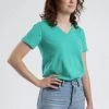 Berne Women's Performance V-Neck Short Sleeve Tee -Clothing & Footwear store aqua 1 1