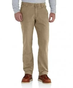 Carhartt Rugged Flex Relaxed Fit Canvas Work Pant Dark Khaki