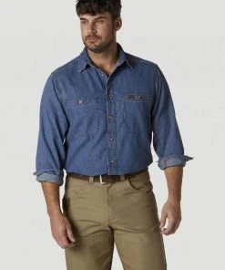 Wrangler Men's RIGGS Workwear Denim Work Shirt