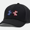 Under Armour Men's Freedom Blitzing Hat, Black/Red -Clothing & Footwear store hat 2 1
